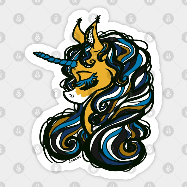 Jacksonville Football Unicorn Sticker by Jan Grackle